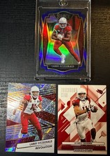 2020 Panini Select Larry Fitzgerald Die Cut Blue Prizm #122 + #7 + #88 Cardinals