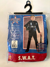 Young American Heroes SWAT Police Child Costume Outfit Black