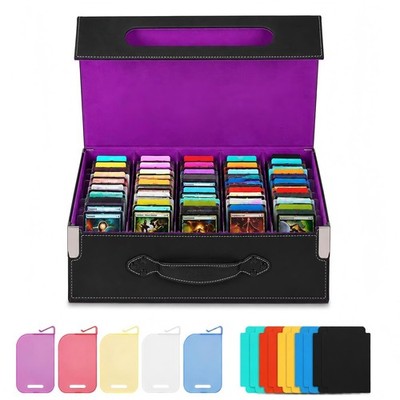 MTG Commander Deck Box with Handle, 5 Row Trading Card Storage Box for Toploa...