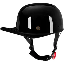 Baseball Style Cap Retro Motorcycle Helmet Unisex-Adult - DOT Approved Medium