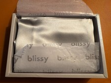 BLISSY Mulberry Silk Pillowcase KING Silver. NIB