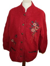 MAT Damen  Trachten  Jacke  ca. Gr. 48 Walk Strick Wolle Tirol Wiesn Oktoberfest