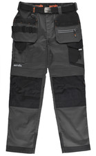 Scruffs Pro Flex Mens Grey Holster Multi-Pocket Cordura Stretch Workwear Trouser