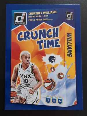 2025 Donruss WNBA Blue Press Proof Crunch Time #16 Courtney Williams