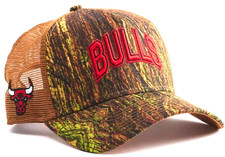 New Era Chicago Bulls Camo Snapback Trucker Hat All-Star NBA Official 9Forty New