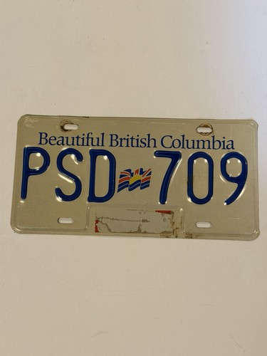 SINGLE BRITISH COLUMBIA, CANADA LICENSE PLATE - Psd-709