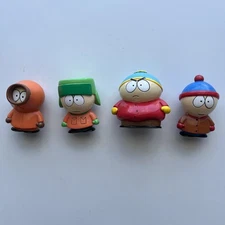South Park 1998 Vintage All Vinyl Figure Set – Kenny, Cartman, Stan, Kyle 3”