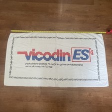 Vicodin ES Drug Rep Narcotic BEACH TOWEL Rx Pharma Swag 80s VERY RARE 51 X 28