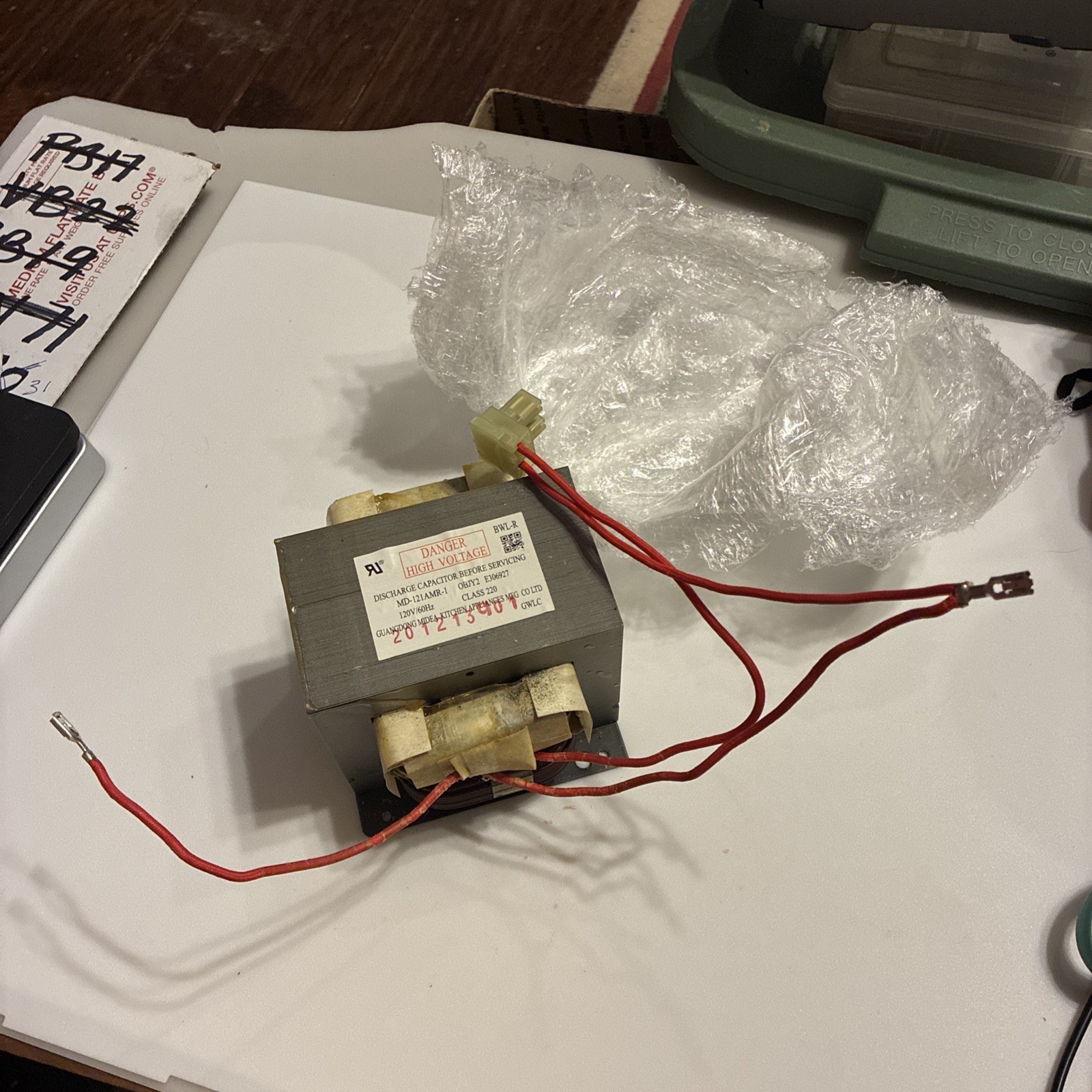 Whirlpool WMC30516 Microwave Transformer MD-121AMR-1 OEM Replacement Part