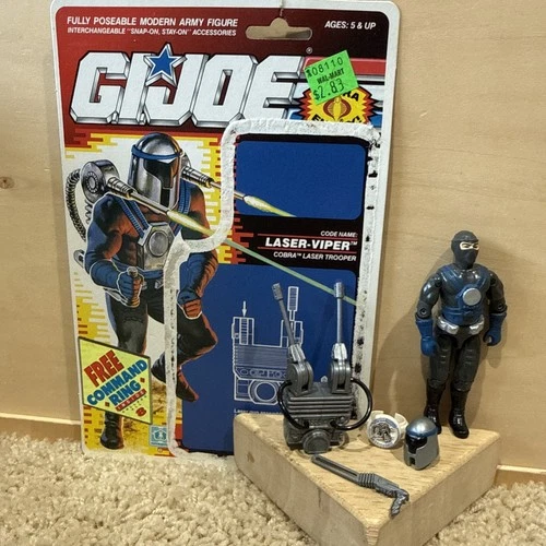 Laser Viper Complete W/ Cardback 1990 G.I. Joe New O Ring