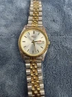 RARE Seiko President Quartz 7N43-8111 White Dial Two Tone 90s Vintage Watch Men
