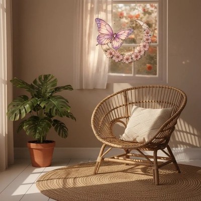 Bunter Schmetterling Acryl hängende Ornament für Home Office Fenster Wandkunst