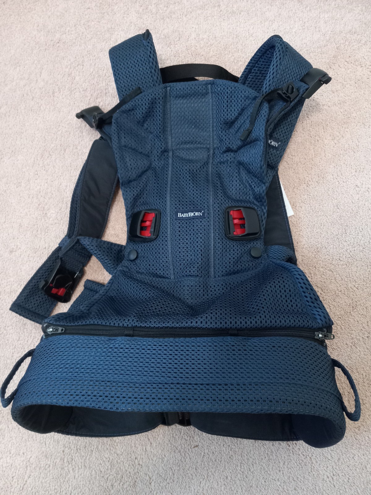 BABY BJORN Navy Baby Toddler Carrier Min 8 Lb Max 33 Lb Exce