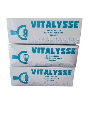 3X - Vitalysse 0.5mm Derma Roller 1200 REFILL Needles, per Box (3 Boxes)