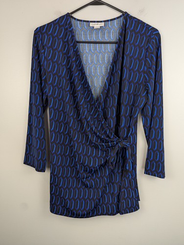 Haut Femme Jaclyn Smith Taille 3X Plus - Imprimé Serpent Bleu, épaules Dénudées | Top Manches Longues Neuf