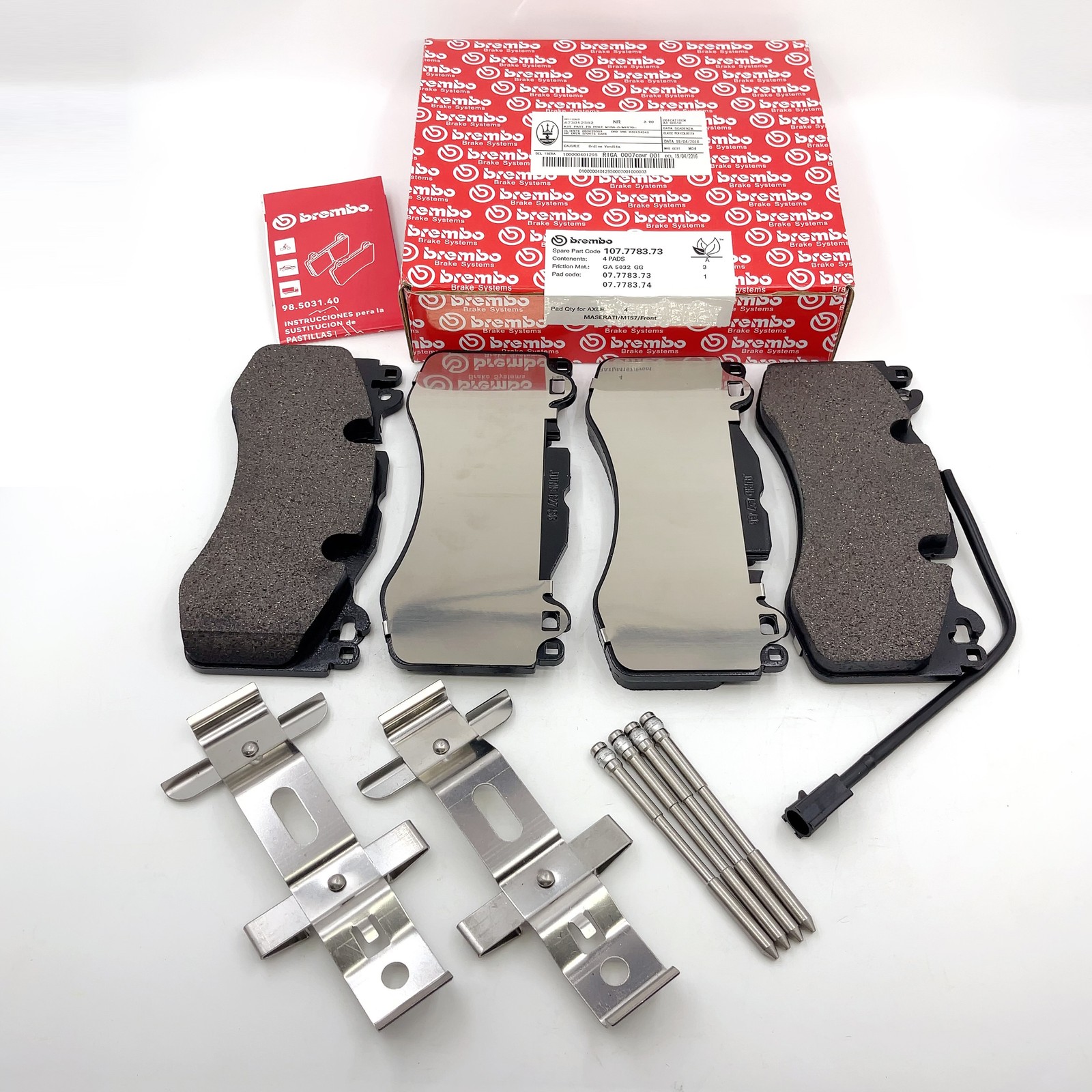 Maserati Ghibli Front Brake pad sets Set P/N 673012382