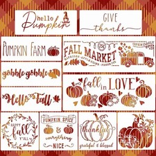 Fall Stencils for Painting on Wood - Pumpkin  Thanksgiving Stencils for Porc...