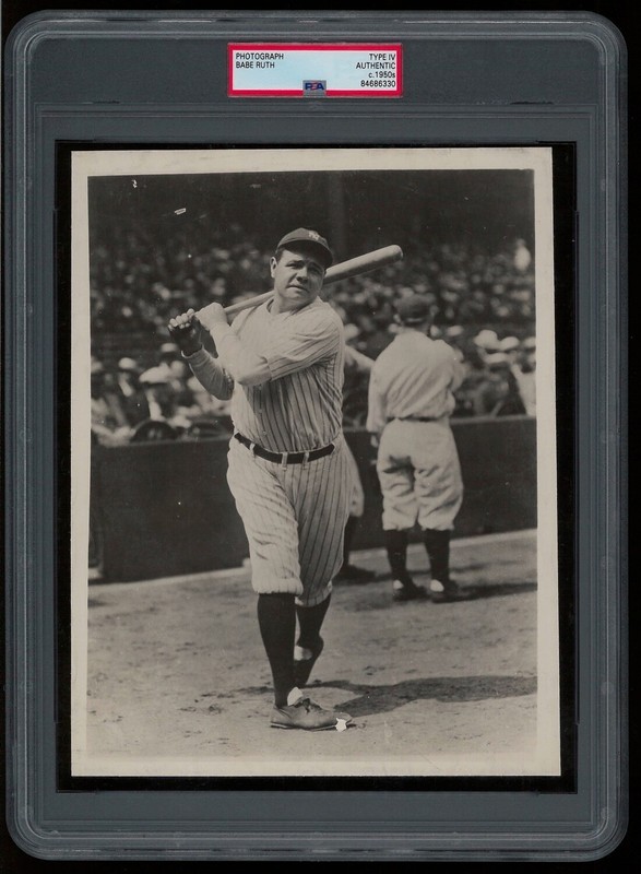 BABE RUTH Yankees 8x10 Photo by Charles Conlon PSA/DNA Type 4- 1933 GOUDEY IMAGE