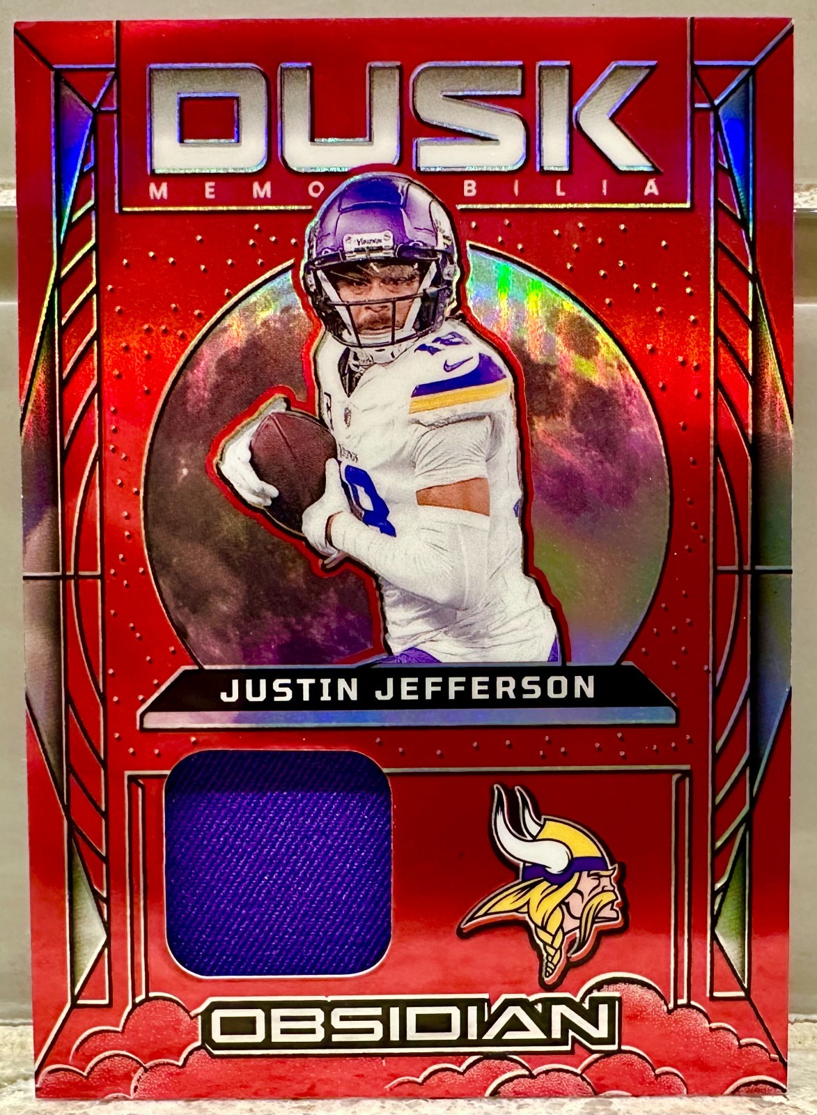 JERSEY NUMBER MATCH! 2024 Panini Obsidian Justin Jefferson Dusk 18/75! JERSEY!