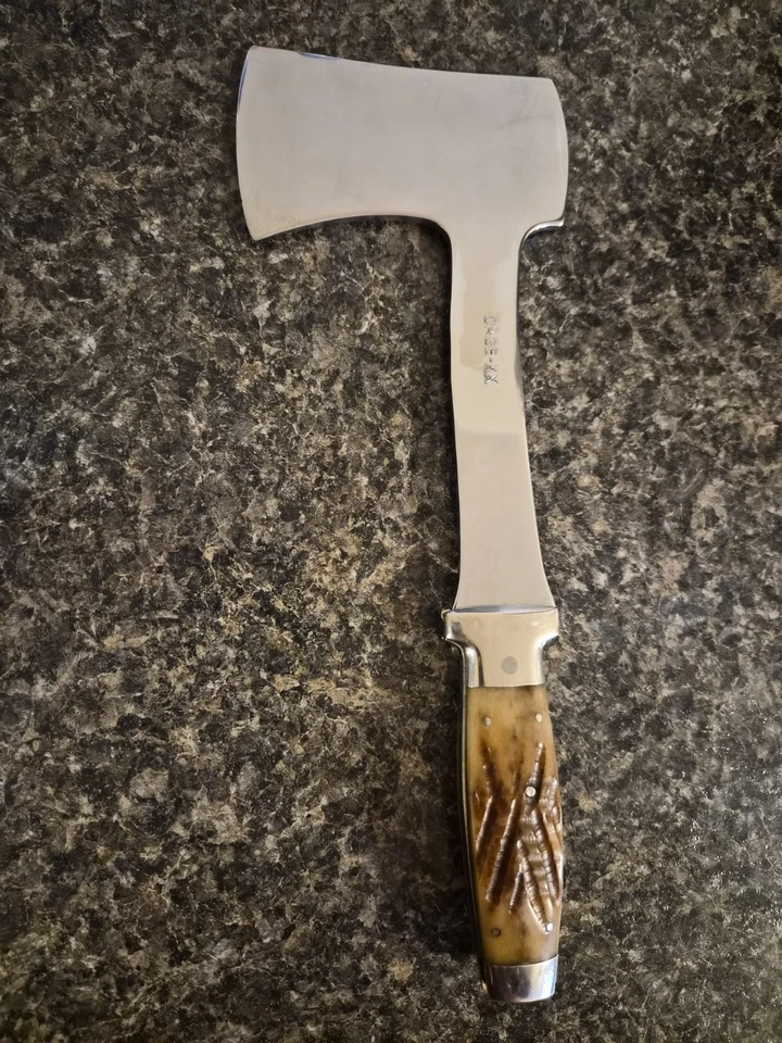 1935-45 Case Knifax Hatchet Combo Green Bone - Image 4 of 4