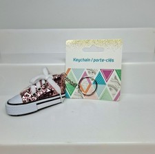Greenbrier, Pink Bling Canvas High Top Shoe Sneaker Keychain