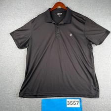IZod Golf Performance Shirt Black Stretch Mens 2XL Stretch Casual