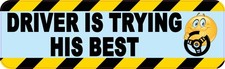 StickerTalk Funny Driver Car Magnet 10x3 inches