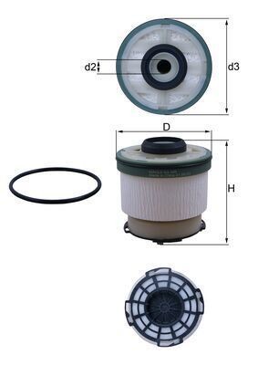Fuel Filter Fits Ford Ranger MAHLE KX 385D