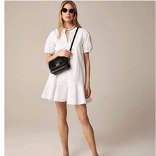 NWT J. Crew Delilah Dress In Cotton Poplin Bridal Resort Summer White M Tall