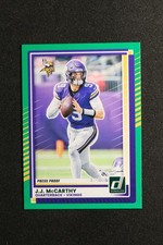 2025 Donruss #57 J.J. McCarthy Press Proofs Green