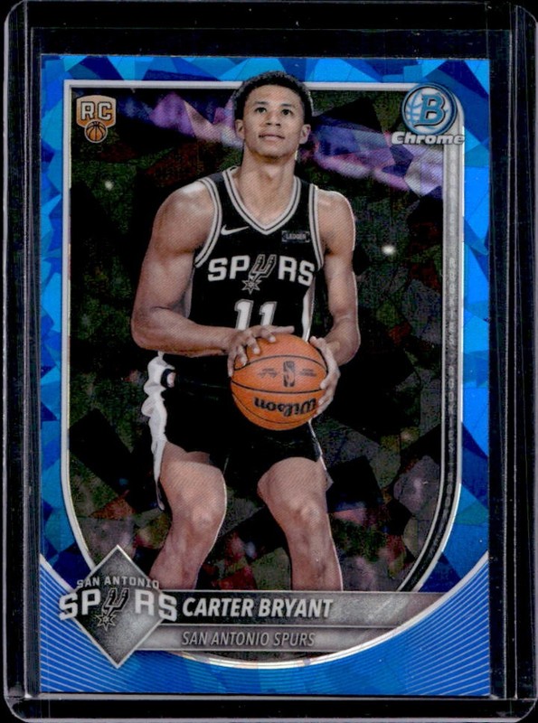 2025 Bowman Sapphire Carter Bryant Chrome RC Rookie #BCV-14 Spurs