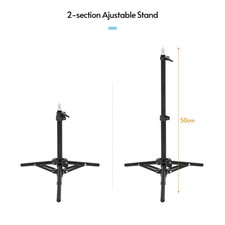 Adjustable Video Light Stand Tripod Stand 2-section 50cm Payload 1.5KG With U ;;