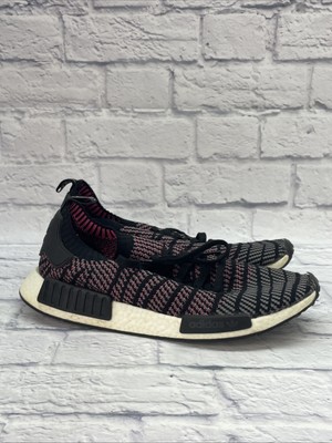 Adidas NMD R1 PK Primeknit Solar Black Pink Shoes Boost Men s 13 CQ2386 Read