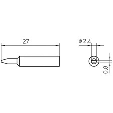 Weller XNT B Lötspitze Meißelform Spitzen-Größe 2.4 mm  Inhalt 1 St.