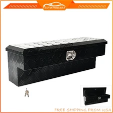 36" inch Aluminum UTV Side Mount Truck Bed Tool Box w/ Lock for Trailer Pickup