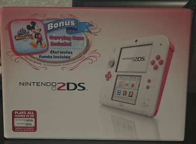 Rare Nintendo 2DS Peach Pink Disney Magical With carrying case