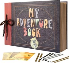 INNOCHEER Adventure Book with Embossed Cover, Large 12.3 x 8.3 Inch 80 Pages Scr