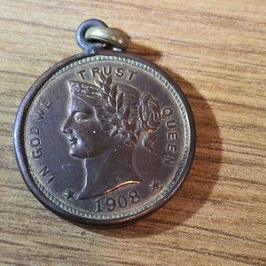 1901-1905 Netherlands 25 Cents Silver Coin Pendant Wilhelmina Queen Jewelry