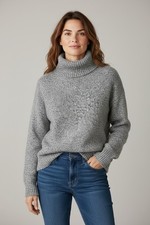 Old Navy Grey Turtleneck Sweater Oversized Womens Size XS