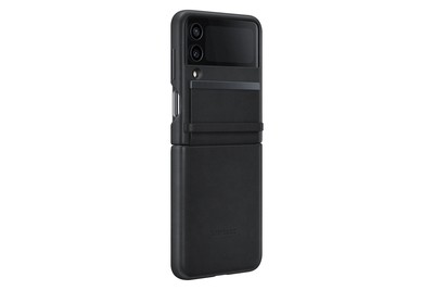 Samsung Flap Leather Cover für Galaxy Z Flip4, Black ''wie neu''