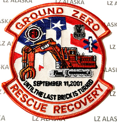GROUND ZERO RESCUE RECOVERY PATCH WTC TWIN TOWERS NEW YORK (FD7) 9-11-01