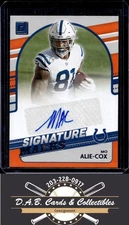 2021 Donruss #SM19 Mo Alie-Cox Signature Marks Auto Indianapolis Colts R03