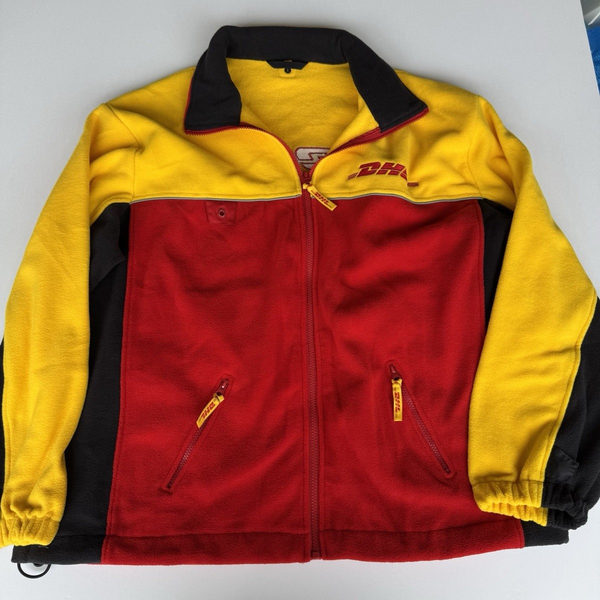 DHL ディーエイチエル マルチカラー 企業ロゴ デザイン ナイロン ジャケット DHL ディーエイチエル マルチカラー 企業ロゴ デザイン ナイロン