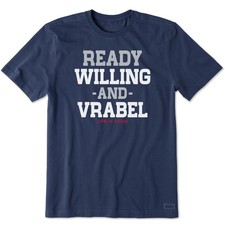 Life is Good Men's Ready Willing and Vrabel Short Sleeve Crusher Tee
