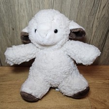 Mothercare Lamb Sheep Plush Vintage Soft Toy Farm Animal Brown Feet IMPERFECT 