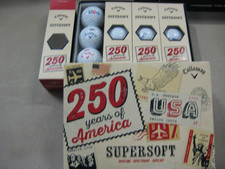 1 dozen BRAND NEW Callaway SuperSoft White golf balls USA 250 Years