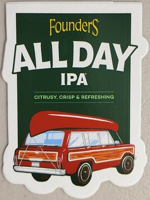 Founders Brewing Company All Day IPA Session Ale Craft Beer Sticker Decal Type B