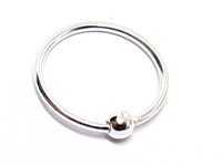 Septum Nasenring Silber 8 Mm 20 G (0,8 Mm) Cbr Bcr Kugel Fix Einseitig Süß Septo