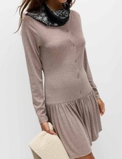 Marks & Spencer Womens Mini Jumper-dress Dress in Cream - M&S