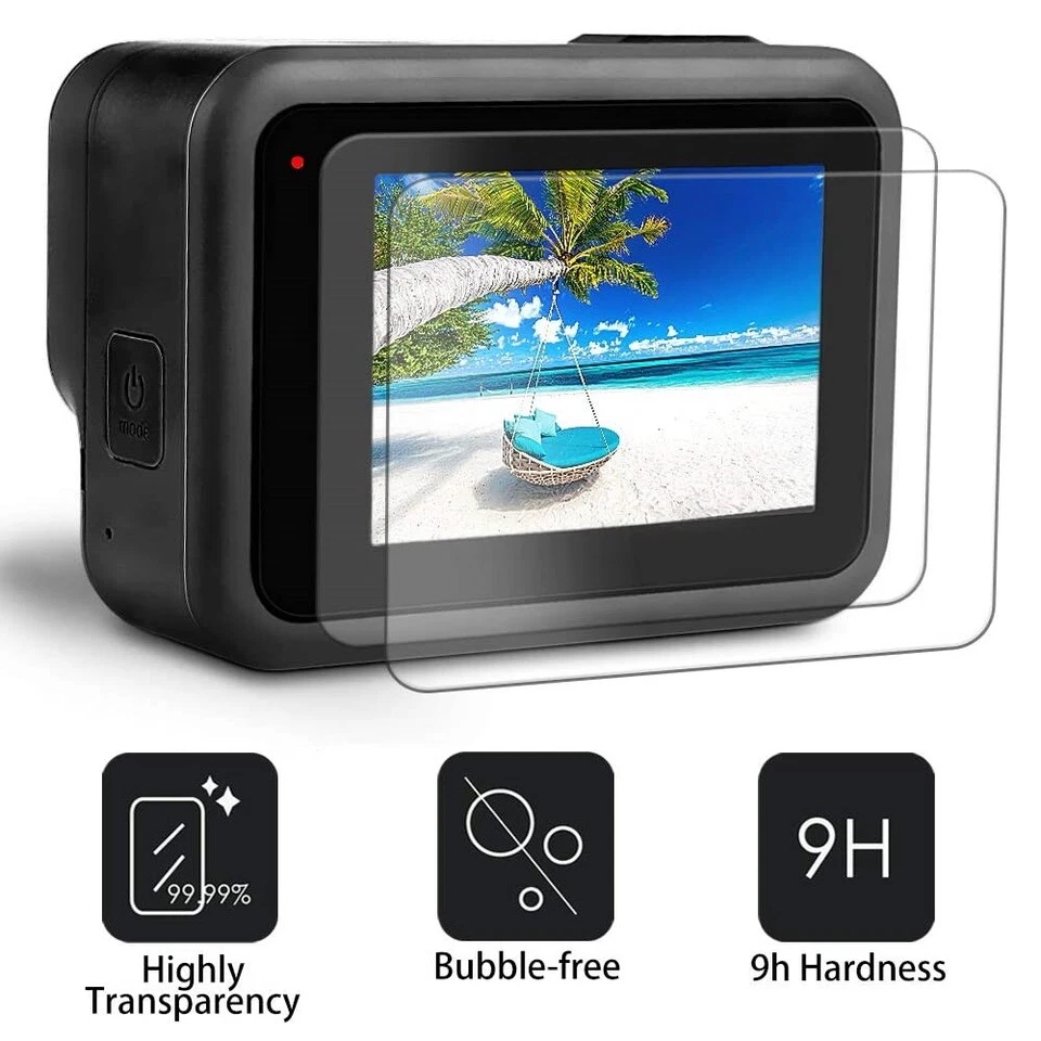 Premium Tempered Glass Screen Protector for GoPro Hero 8 (6 Pack) - Image 2 of 4